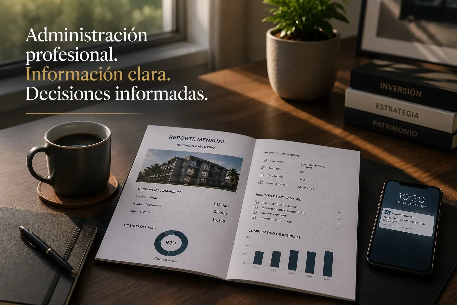 Reporte mensual de administración